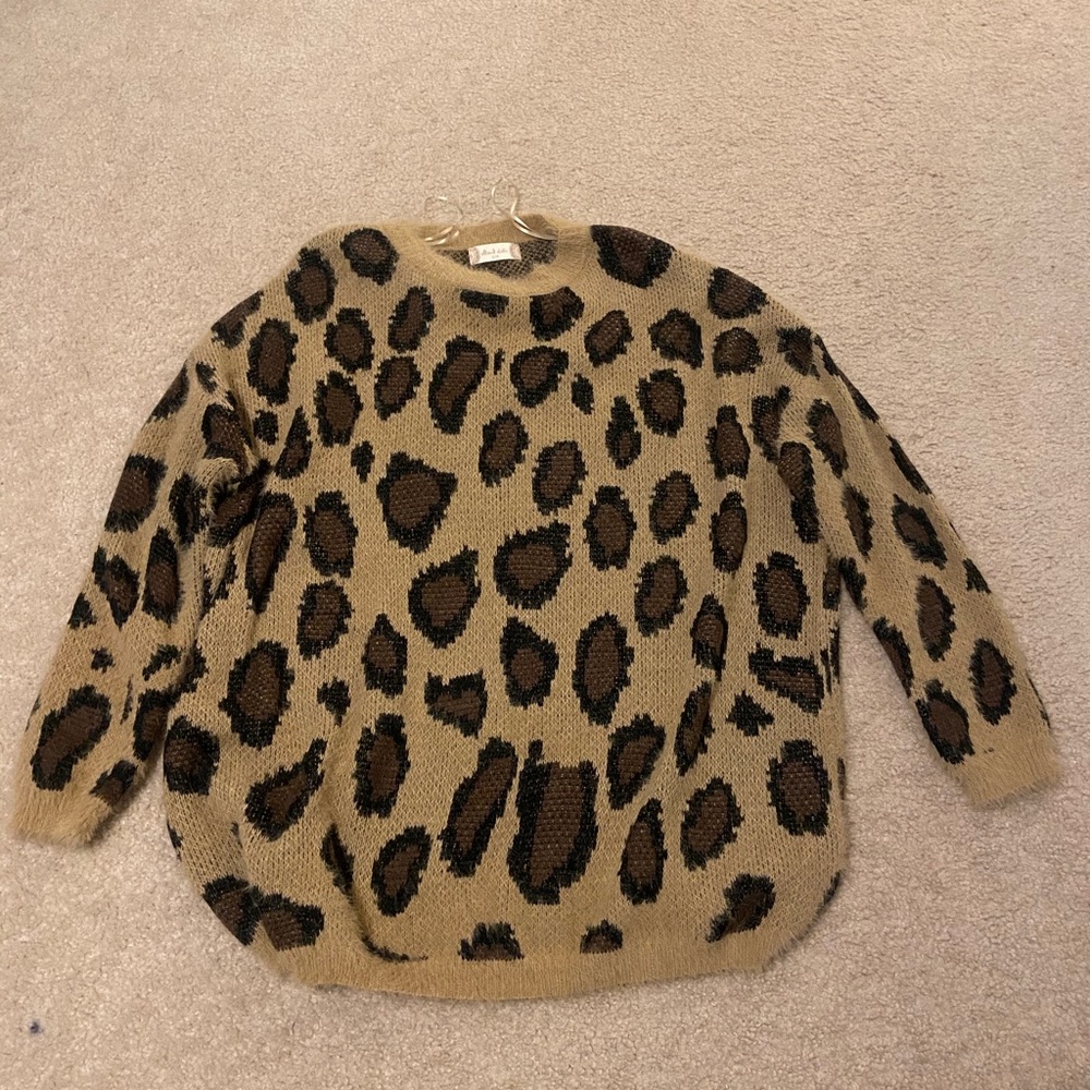 cheetah print sweater